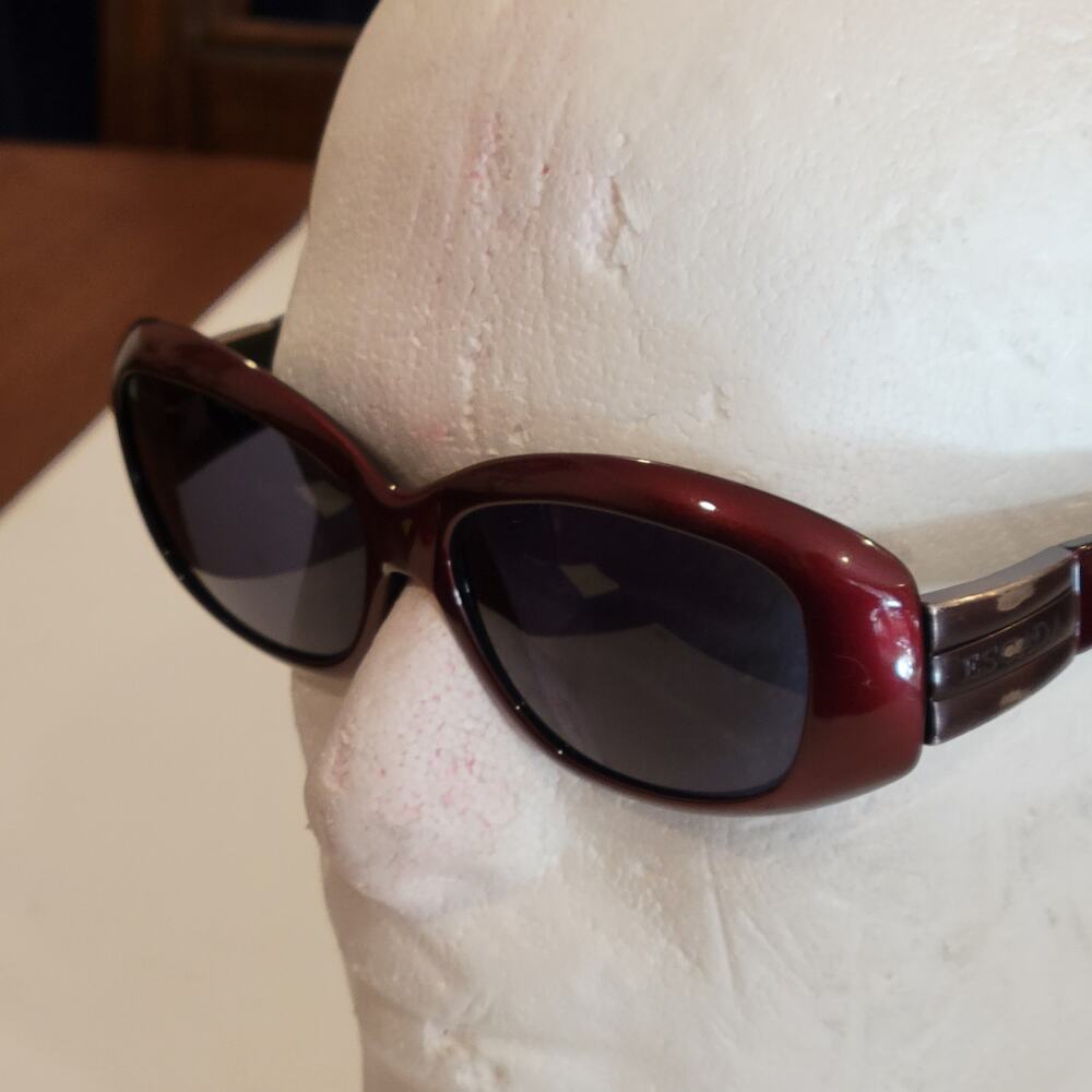 Womens sunglasses Escada B425 Maroon plastic frames gray lenses 58x15x135 - Picture 13 of 13
